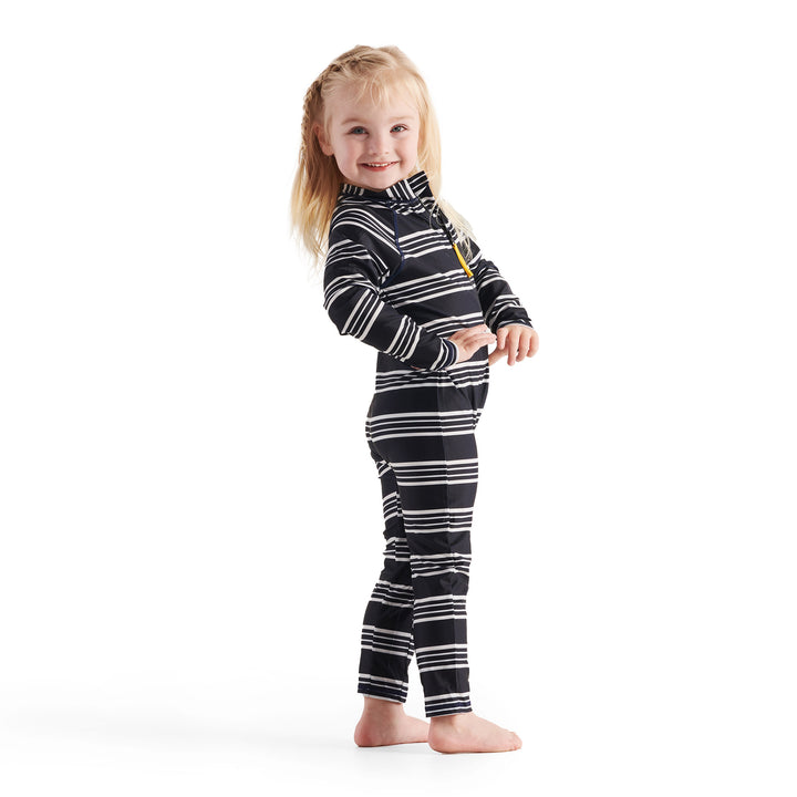 Infant Harbour Stripe LS Swim Zip Suit