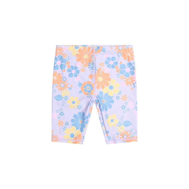 Cancer Council | Floral Heather Swim Shorts - Flat Front | Purple | UPF50+ Protection