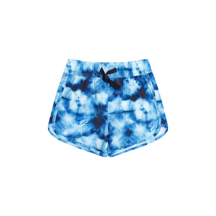 Cancer Council | Blue Tie Dye Boardshorts - Front Flat | Blue | UPF50+ Protection