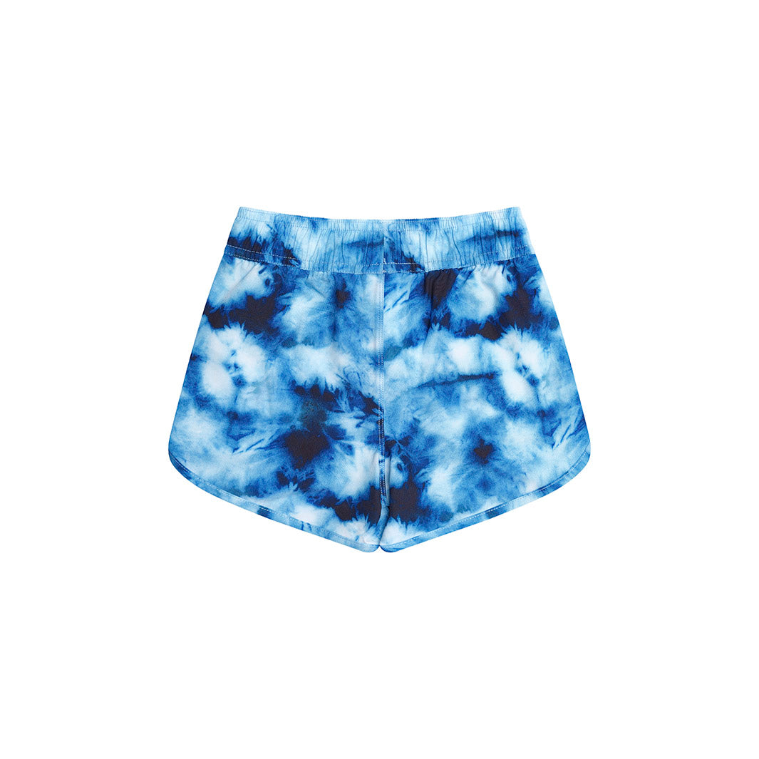 Cancer Council | Blue Tie Dye Boardshorts - Flat Back | Blue | UPF50+ Protection