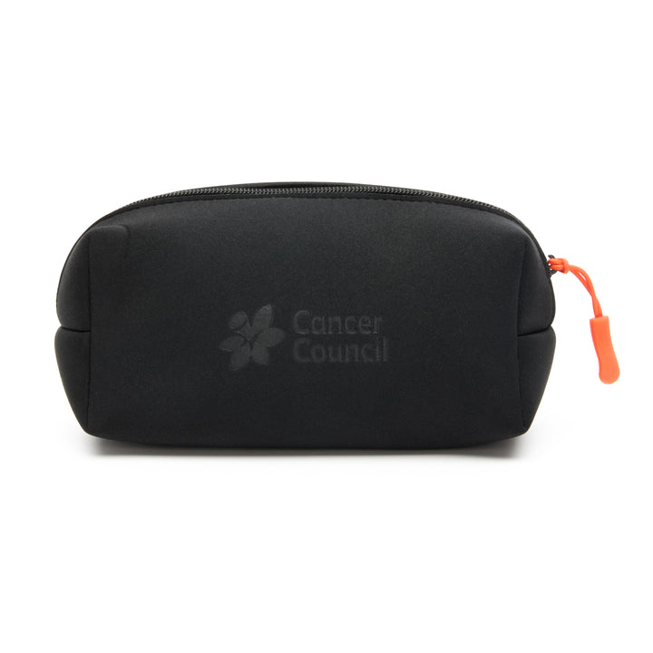 Cancer Council | Neoprene Sunglasses Pouch | Black | Front
