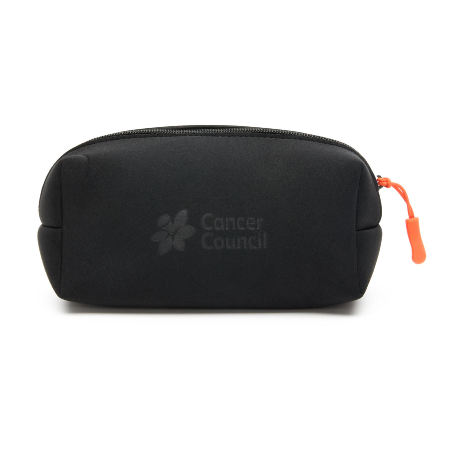 Cancer Council | Neoprene Sunglasses Pouch | Black | Front