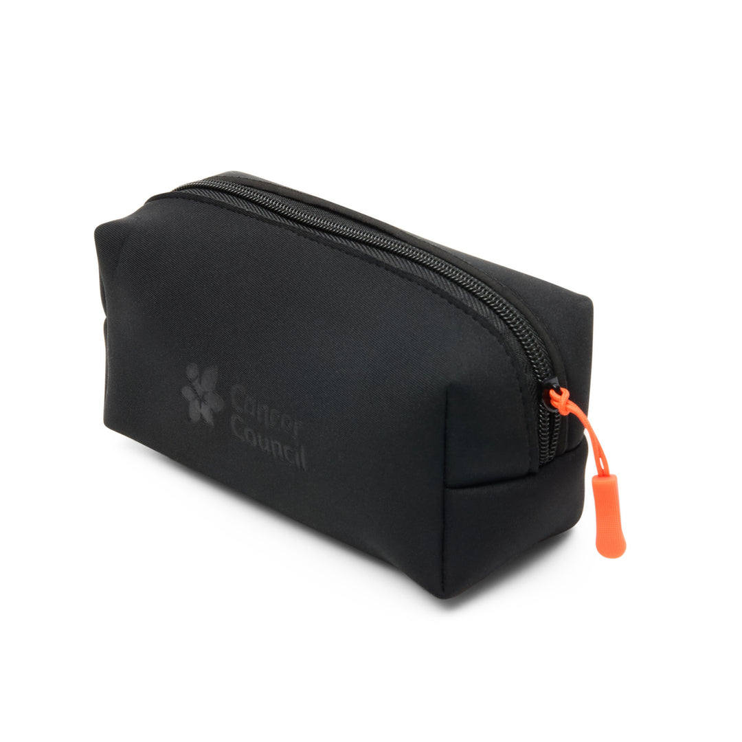 Cancer Council | Neoprene Sunglasses Pouch | Black | Angle