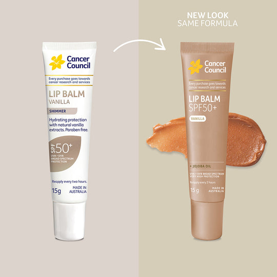 Vanilla Lip Balm SPF50+ 15g Cancer Council Shop