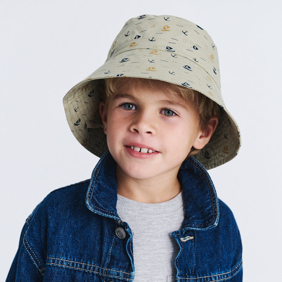Cancer Council | Mario Bucket Hat - Lifestyle | Khaki Boats | UPF50+ Protection