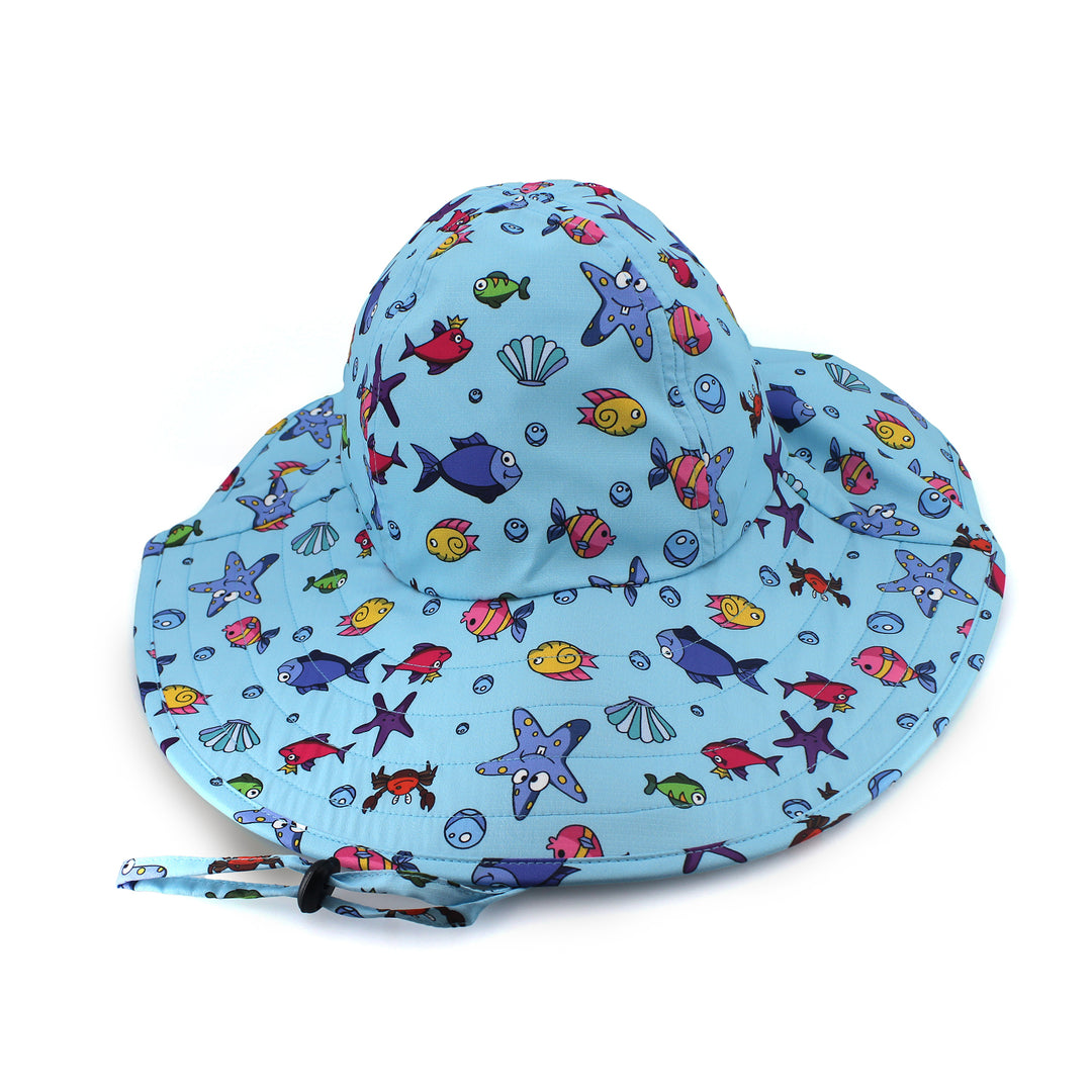 Cancer Council | Lonnie Bucket Hat - Top | Blue Aquatic | UPF50+ Protection