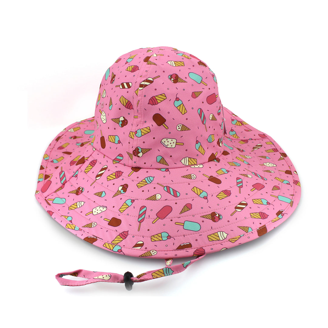 Cancer Council | Lonnie Bucket Hat - Angle | Pink Dinosaur | UPF50+ Protection