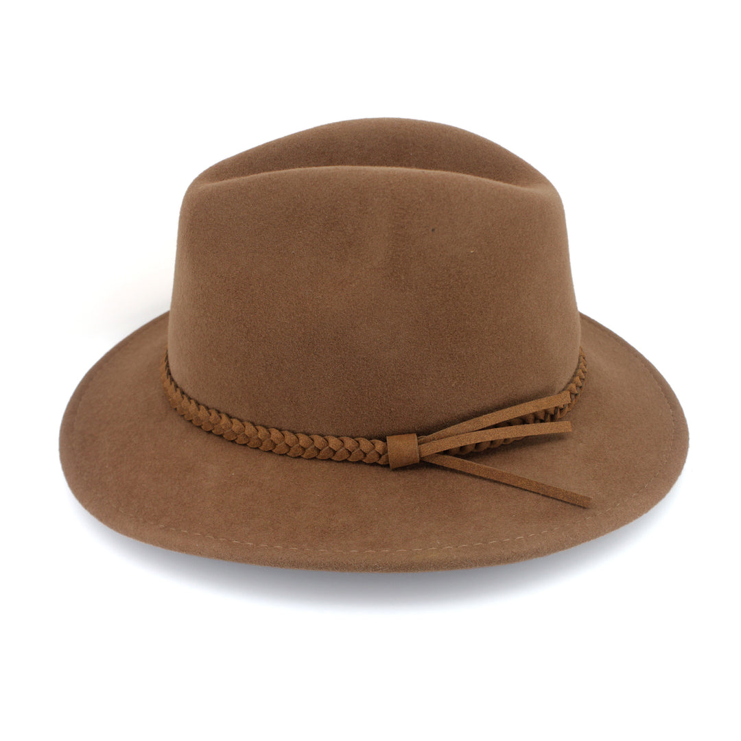 Cancer Council | Cooroy Fedora Hat - Side | Chocolate | UPF50+ Protection