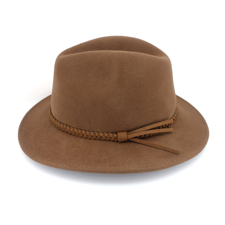 Cancer Council | Cooroy Fedora Hat - Side | Chocolate | UPF50+ Protection