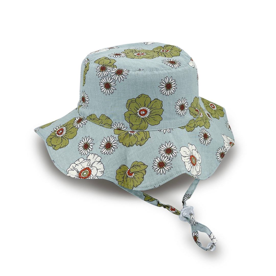 Cancer Council | Flora Bucket Hat - Flat | Green | UPF50+ Protection