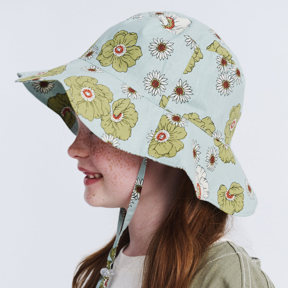Cancer Council | Flora Bucket Hat - Lifestyle Side | Green | UPF50+ Protection