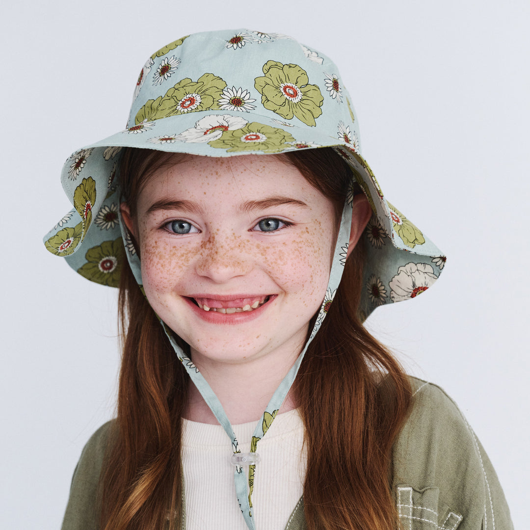 Cancer Council | Flora Bucket Hat - Front | Green | UPF50+ Protection