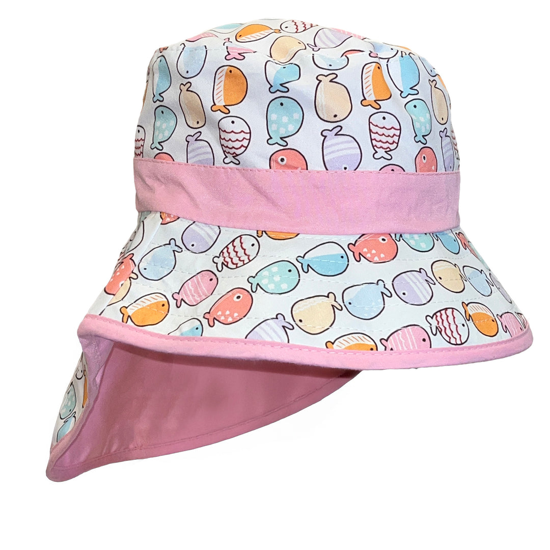 Cancer Council | Remy Legionnaire Hat - Flat | Pink Fish | UPF50+ Protection