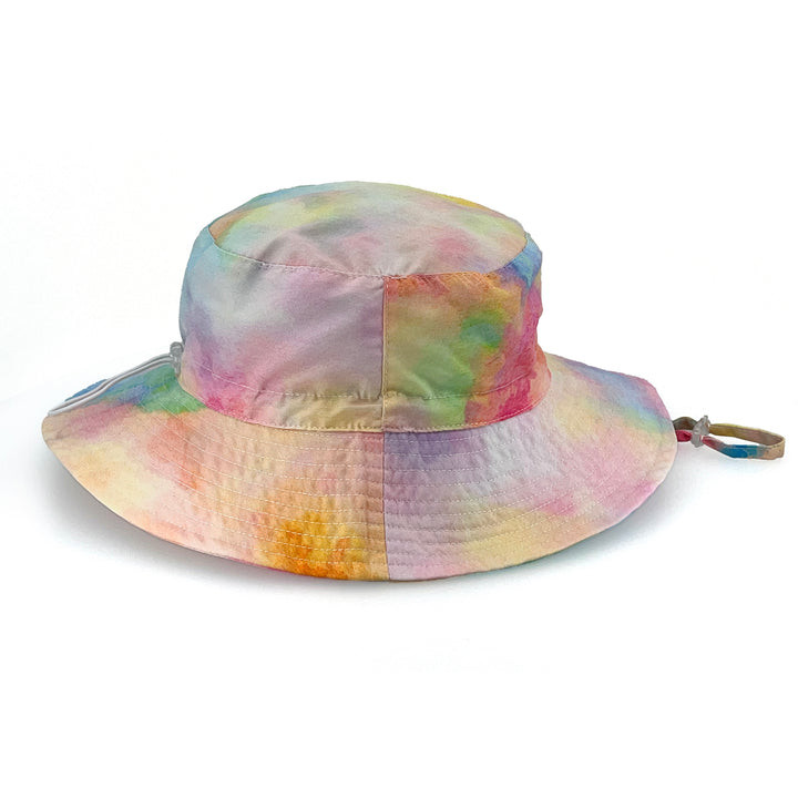 Cancer Council | Logan Bucket Hat - Side | Pink Tie Dye | UPF50+ Protection