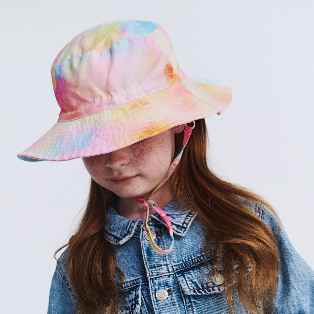 Cancer Council | Logan Bucket Hat - Lifestyle Top | Pink Tie Dye | UPF50+ Protection