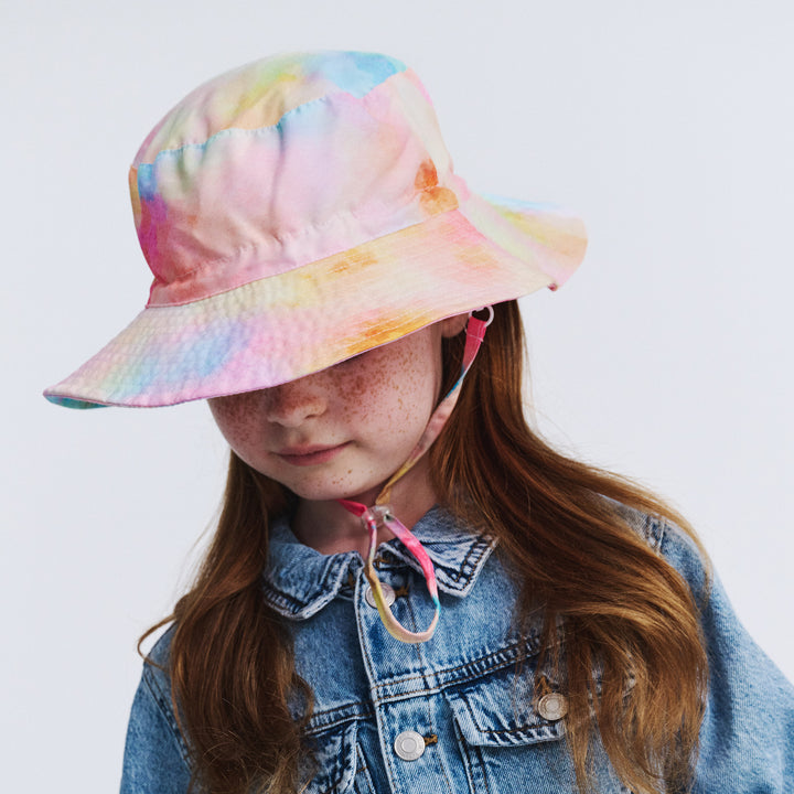 Cancer Council | Logan Bucket Hat - Lifestyle Top | Pink Tie Dye | UPF50+ Protection