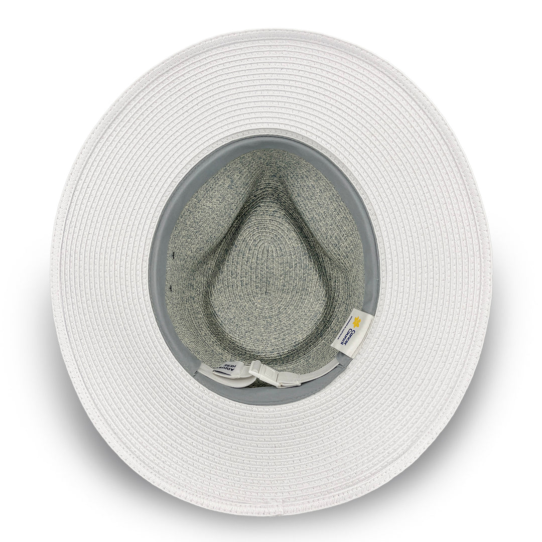 Cancer Council | Nadia Fedora Hat - Under Brim | Seafoam/White | UPF50+ Protection