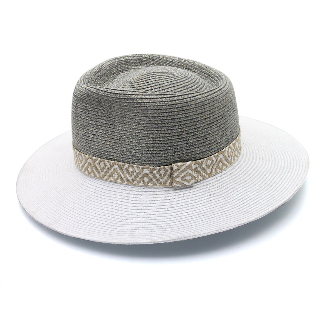 Cancer Council | Nadia Fedora Hat - Side | Seafoam/White | UPF50+ Protection