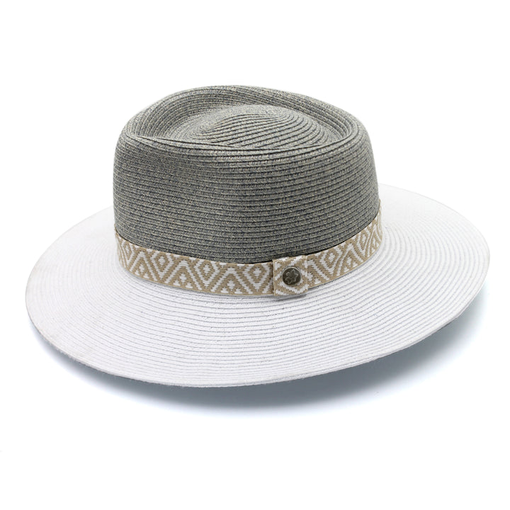 Cancer Council | Nadia Fedora Hat - Side | Seafoam/White | UPF50+ Protection
