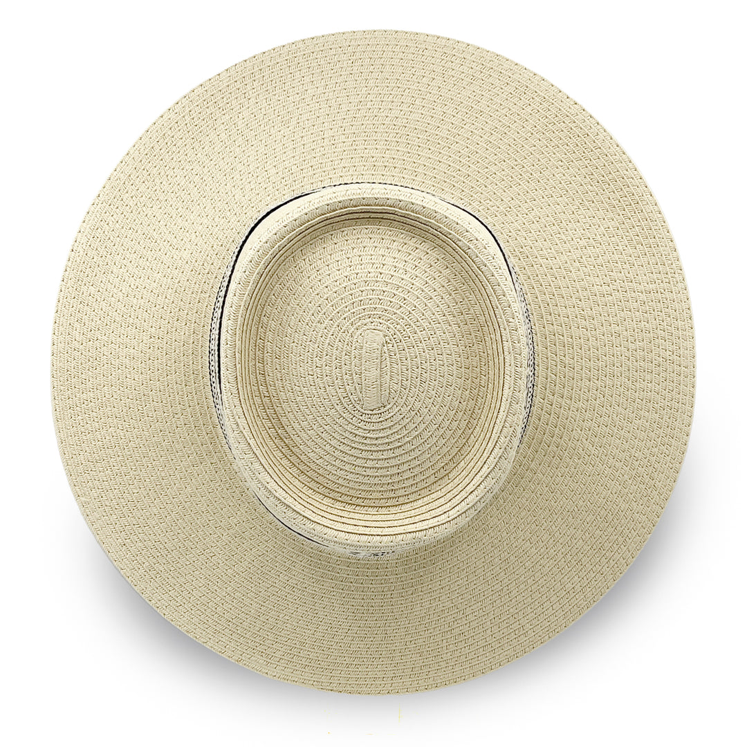 Cancer Council | Leila Capeline Hat - Top | Black/Natural | UPF50+ Protection