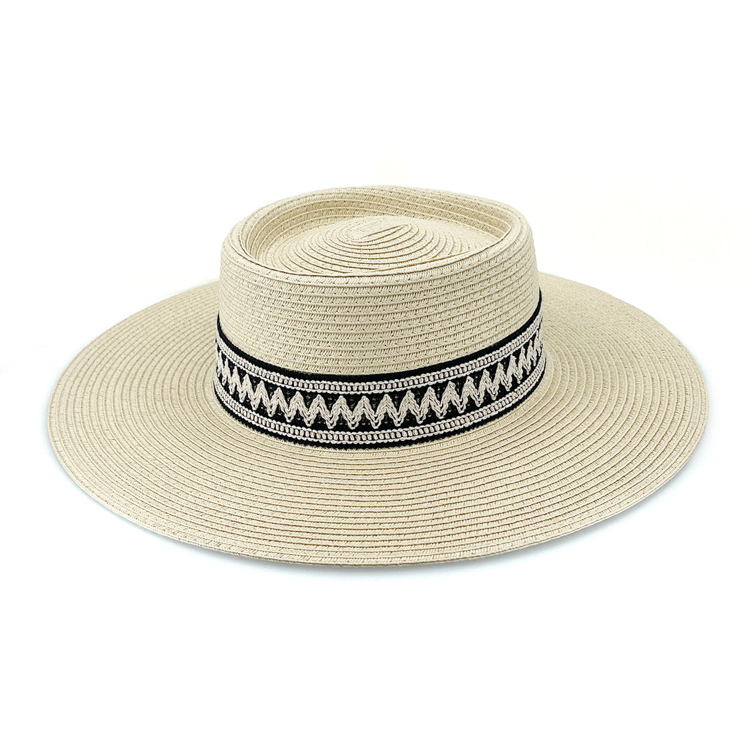 Cancer Council | Leila Capeline Hat - Side | Black/Natural | UPF50+ Protection