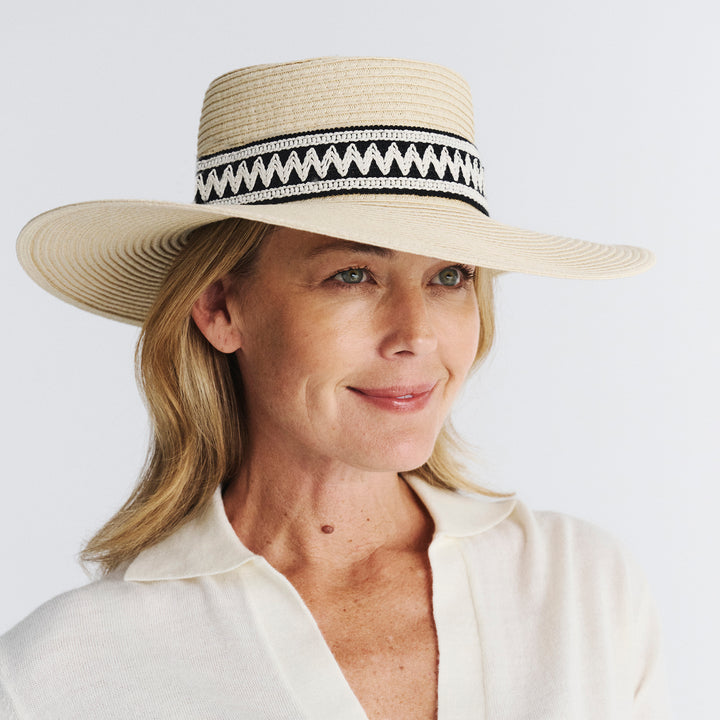 Cancer Council | Leila Capeline - Lifestyle | Natural/Black | UPF50+ Protection