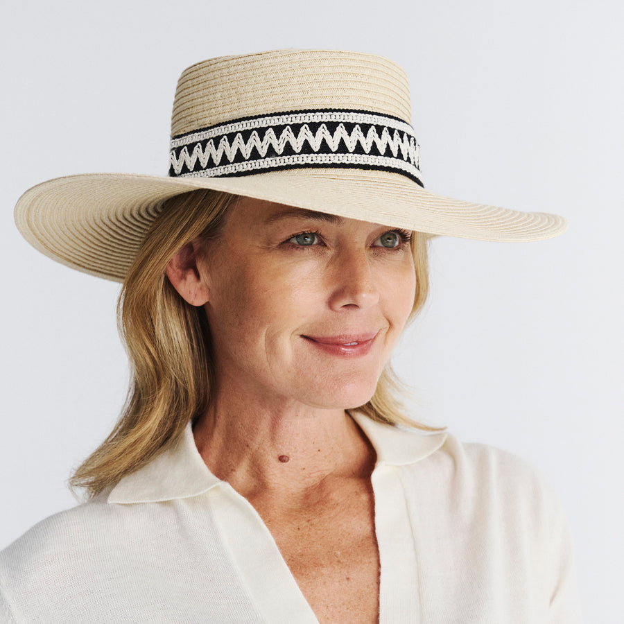 Cancer Council | Leila Capeline - Lifestyle | Natural/Black | UPF50+ Protection