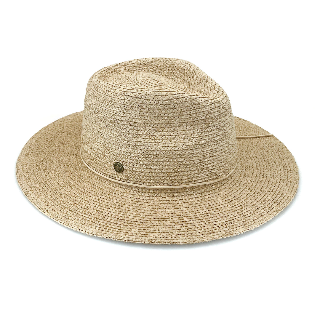 Cancer Council | Pamela Fedora Hat - Angle | Natural | UPF50+ Protection