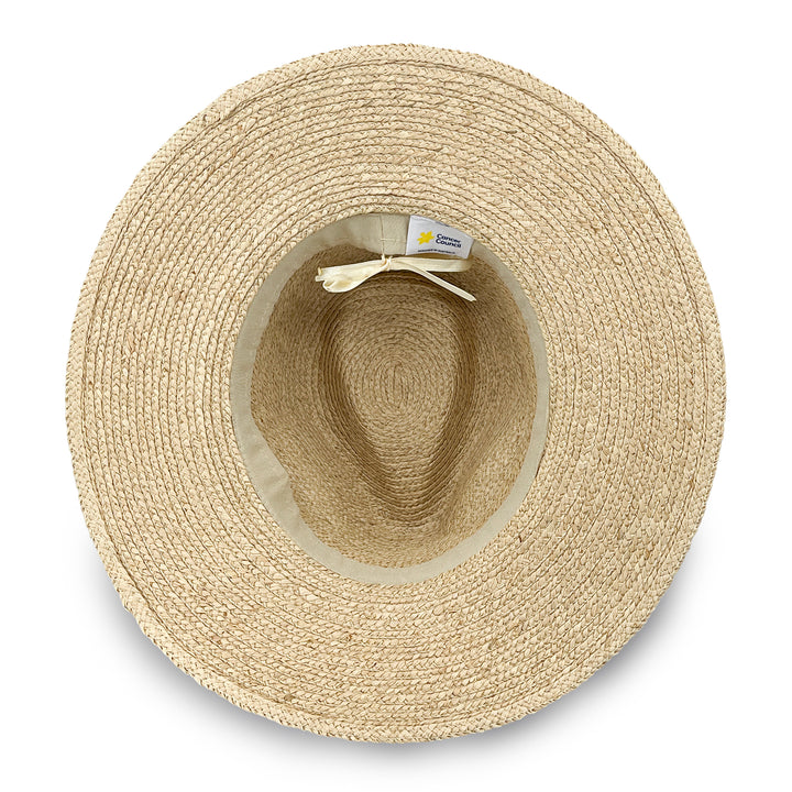 Cancer Council | Pamela Fedora Hat - Under Brim | Natural | UPF50+ Protection