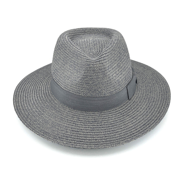 Sherry Fedora Hat in Mixed Blue colour, front view highlighting crown shape and brim