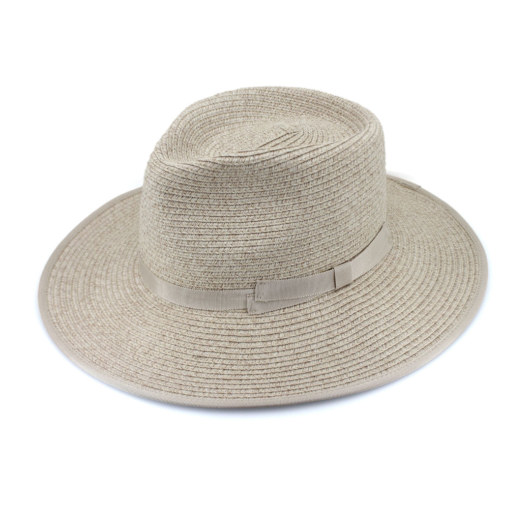 Cancer Council | Linda Fedora Hat - Angle | Mixed Camel | UPF50+ Protection
