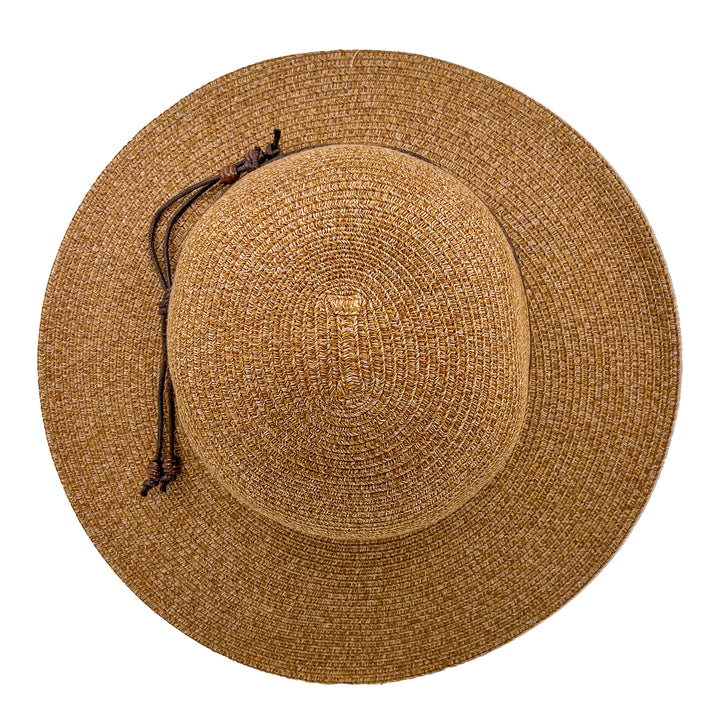 Maribel Cloche Hat in Cinnamon colour, top view displaying crown structure and texture