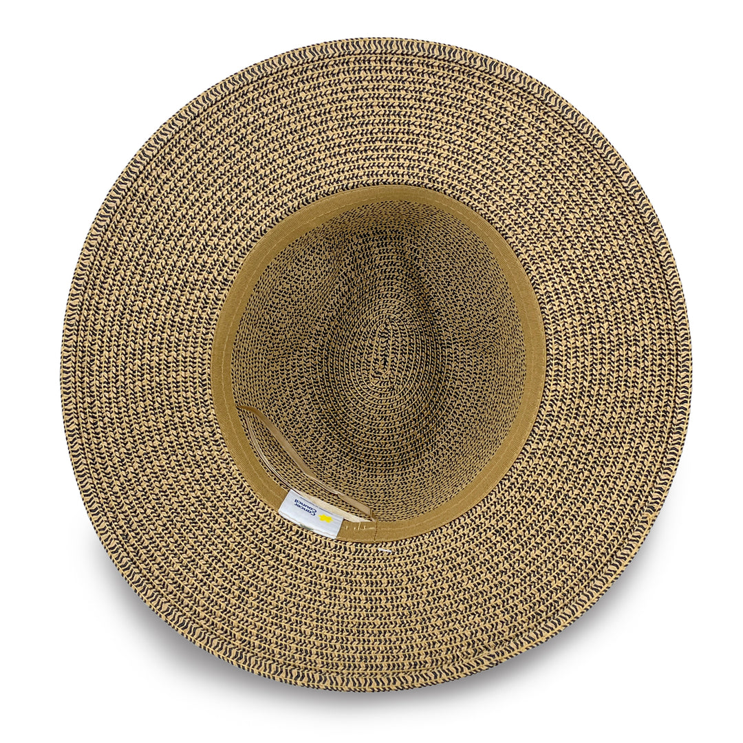 Cancer Council | Christian Fedora Hat - Under Brim | Brown Combo | UPF50+ Protection