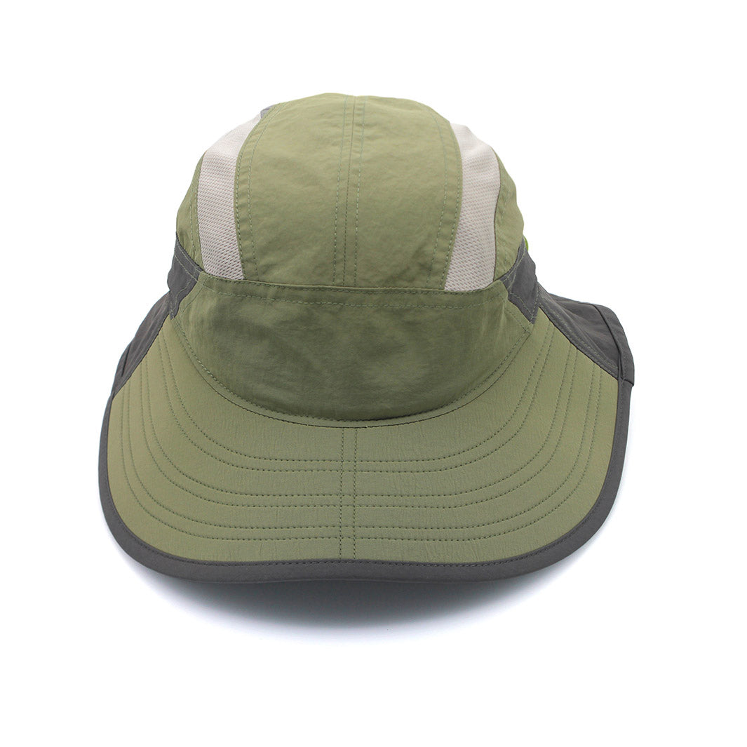 Cancer Council | Dorian Bucket Hat - Front | Green/Charcoal | UPF50+ Protection