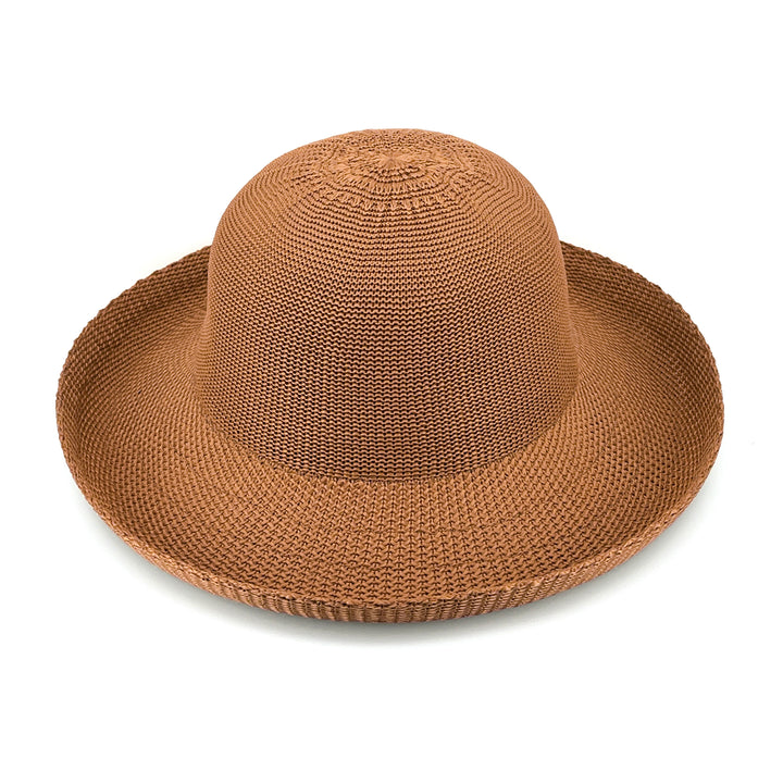Classic Breton Hat in biscuit colour, angled product view showing structured crown and wide brim