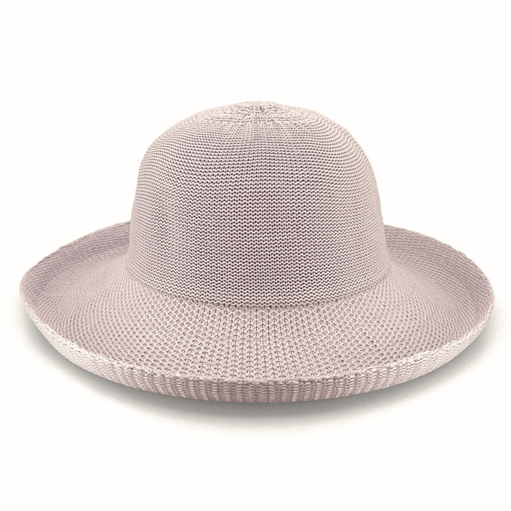 Classic Breton Hat in Lilac colour, front view highlighting crown shape and brim