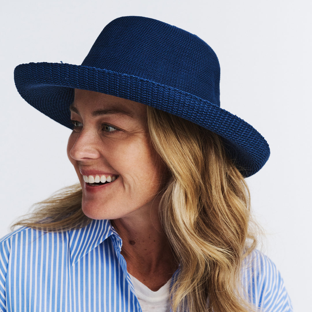 Cancer Council | Classic Breton - Model | Navy | UPF50+ Protection