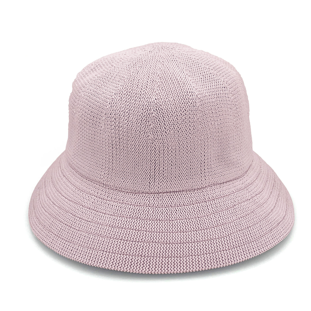 Tamzin Bucket Hat in Lilac colour, front view highlighting crown shape and brim
