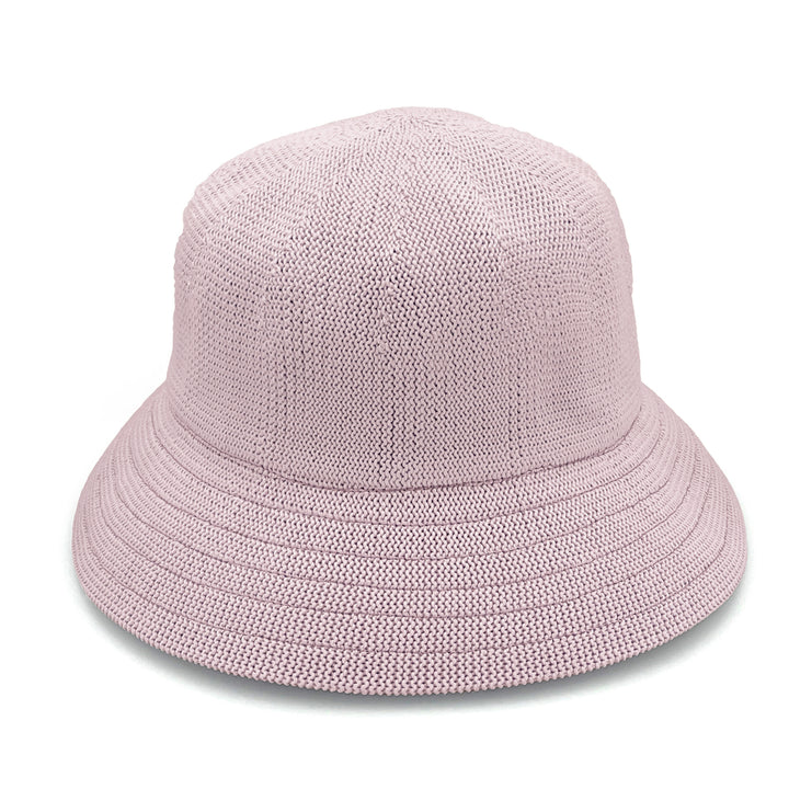 Tamzin Bucket Hat in Lilac colour, front view highlighting crown shape and brim
