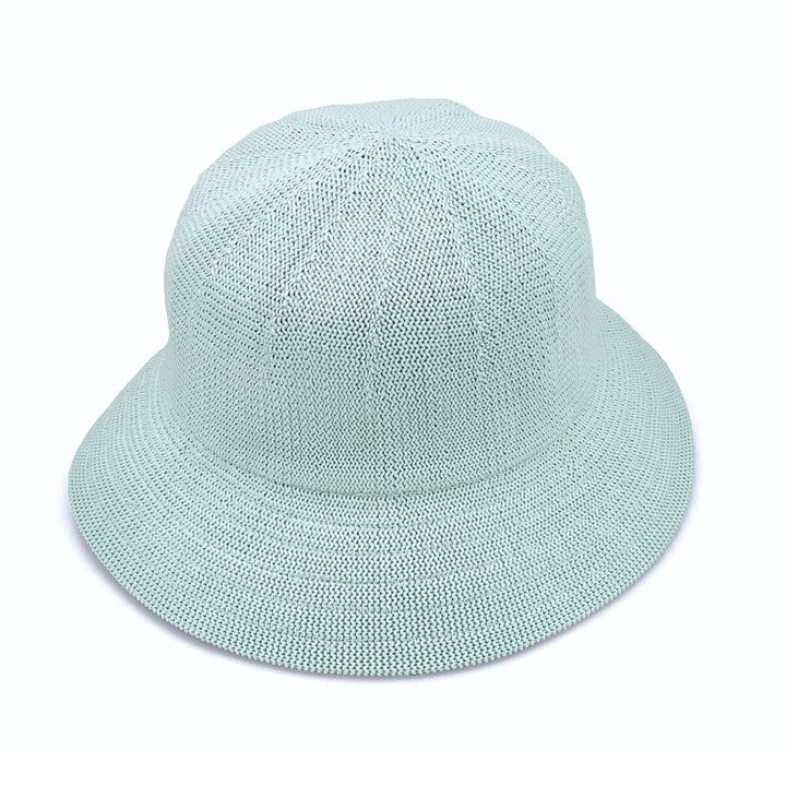 Tamzin Bucket Hat in Mint Blue colour, angled product view showing structured crown and wide brim