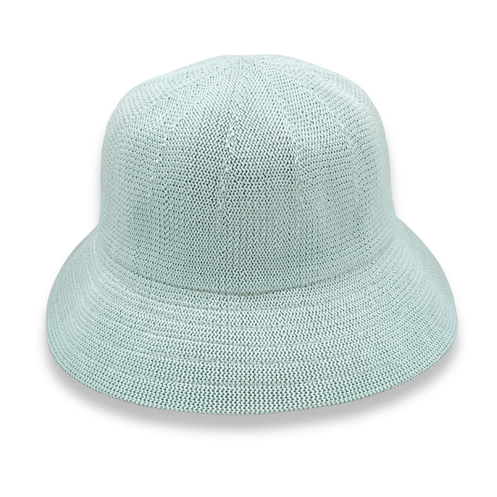 Tamzin Bucket Hat in Mint Blue colour, front view highlighting crown shape and brim