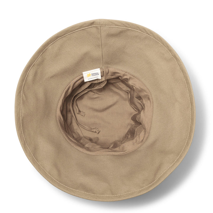 Cancer Council | Essential Traveller Hat - Under Brim | Latte | UPF50+ Protection