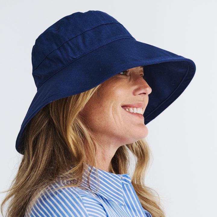 Cancer Council | Essential Traveller Hat - Lifestyle Side | Navy | UPF50+ Protection