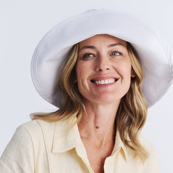 Cancer Council | Essential Traveller Hat - Lifestyle Brim Up | White | UPF50+ Protection