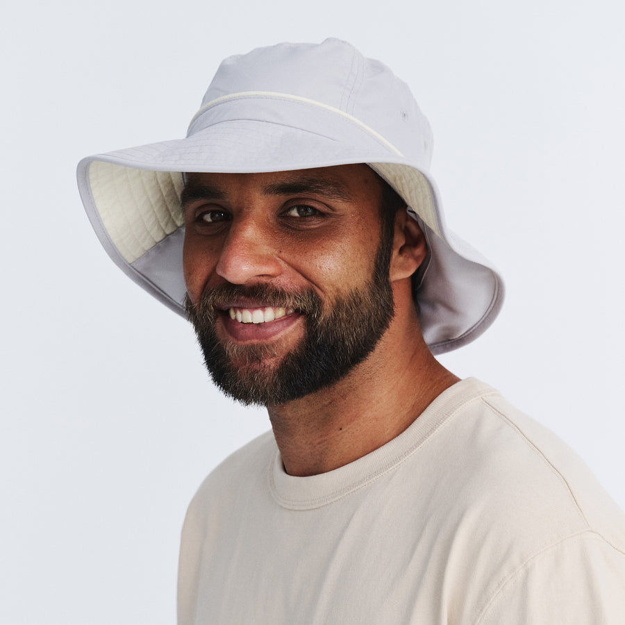 Cancer Council | Marvin Bucket Hat - Front Lifestyle | Grey | UPF50+ Protection