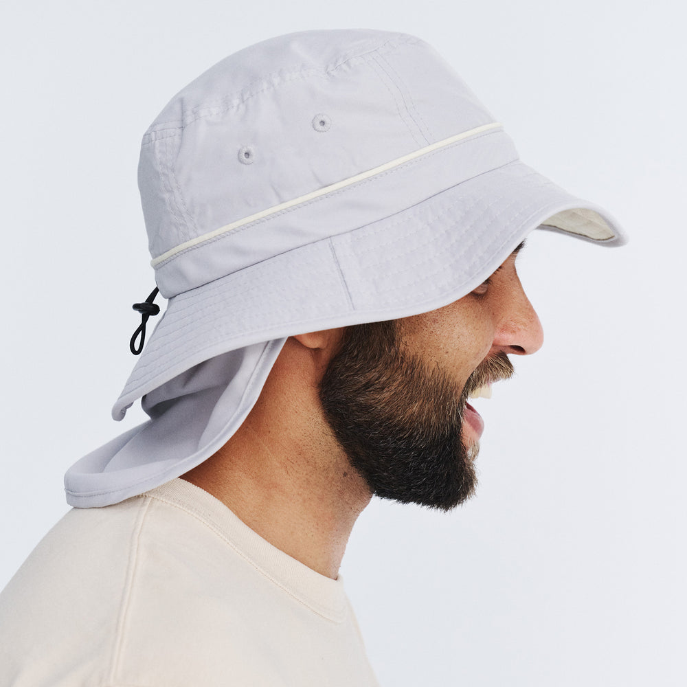 Cancer Council | Marvin Bucket Hat - Side Lifestyle | Grey | UPF50+ Protection