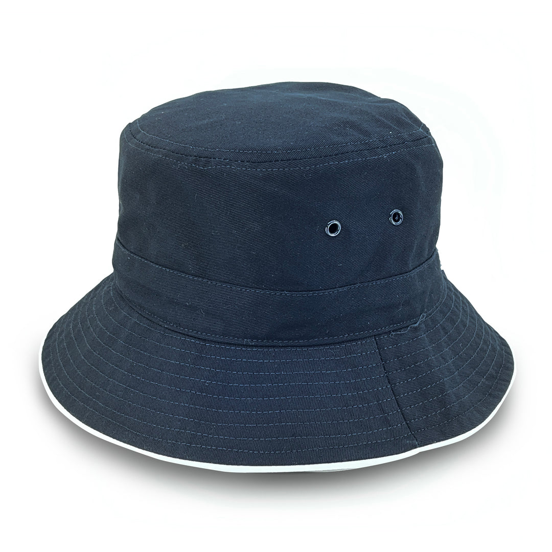 Cancer Council | Jester Bucket Hat - Angle | Navy/White | UPF50+ Protection