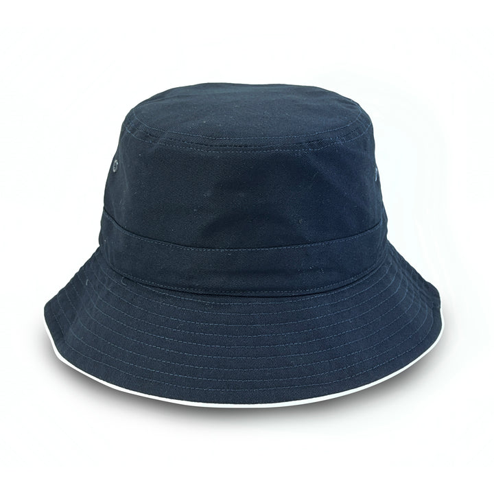 Cancer Council | Jester Bucket Hat - Side | Navy/White | UPF50+ Protection
