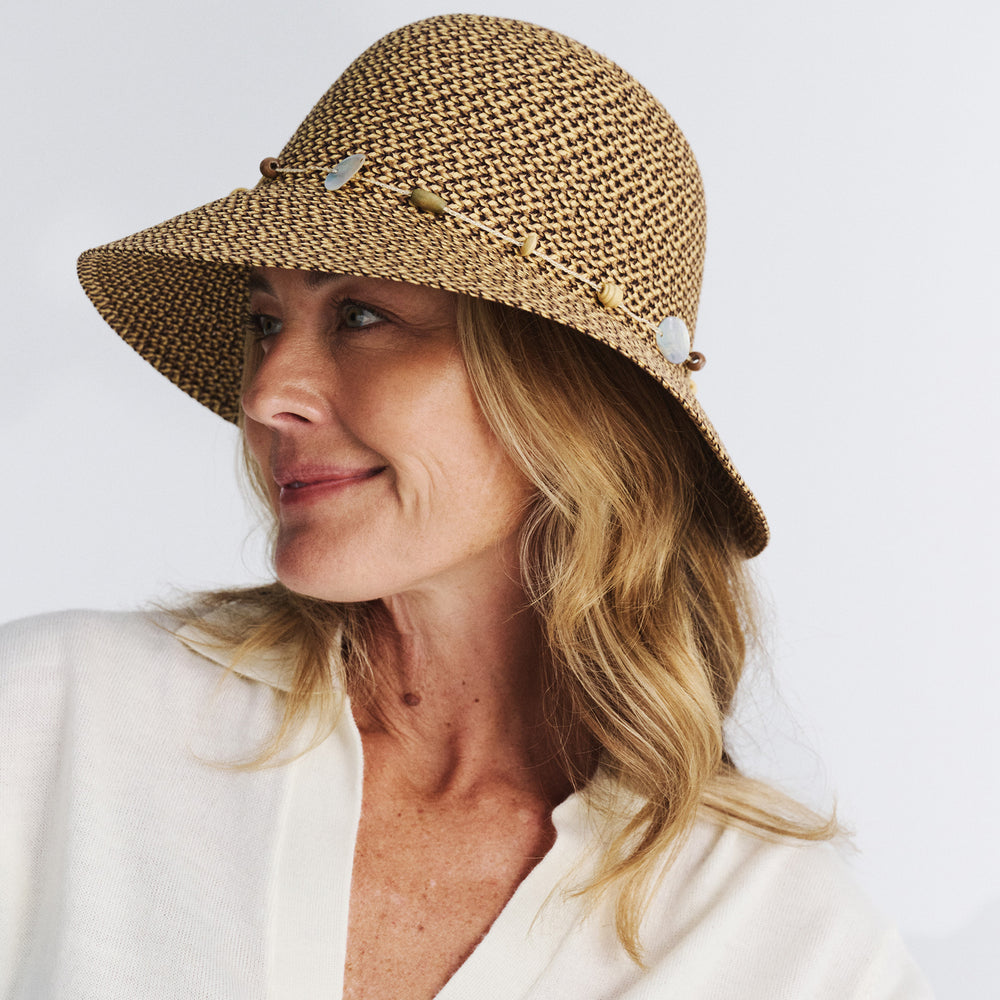 Cancer Council | Bohemian Bucket Hat - Lifestyle Side | Chocolate | UPF50+ Protection