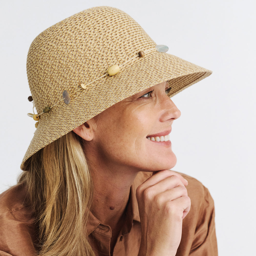 Cancer Council | Bohemian Bucket Hat - Lifestyle Side | Natural | UPF50+ Protection
